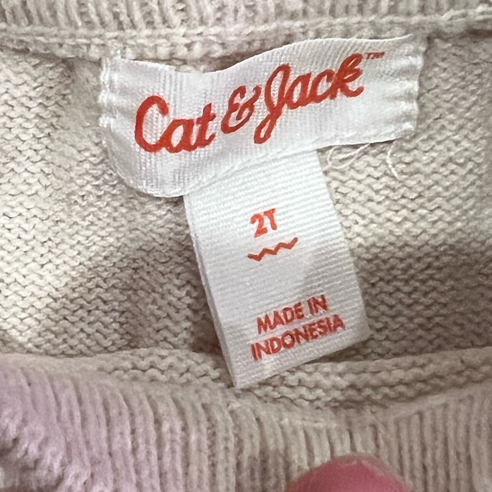 CAT & JACK kids reindeer winter holiday sweater, Size 2T - Picture 3 of 3